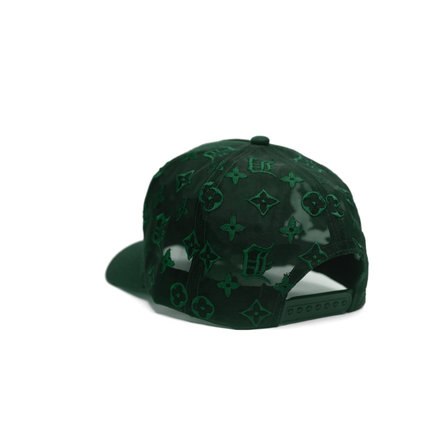 Gorra con visera verde y monograma de Detroit