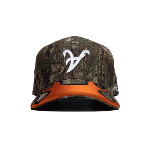 Atlanta - Gorra con visera ajustable con llamas de árboles reales