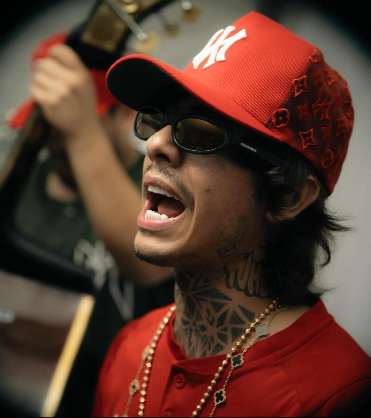 NY - Gorra roja tipo snapback