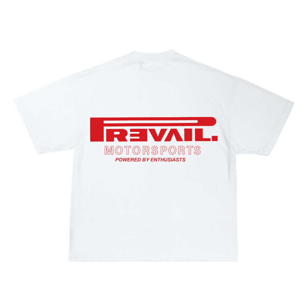 Prevail P1 Motorsports Red - White Tee