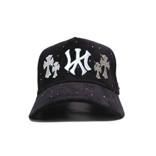 Load image into Gallery viewer, Crystal NY Cross - Black Corduroy Snapback