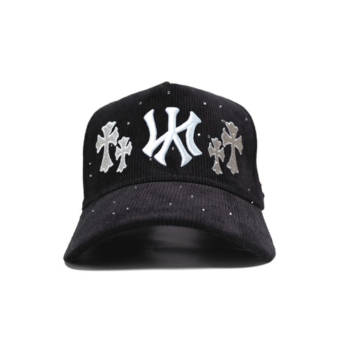 Crystal NY Cross - Black Corduroy Snapback