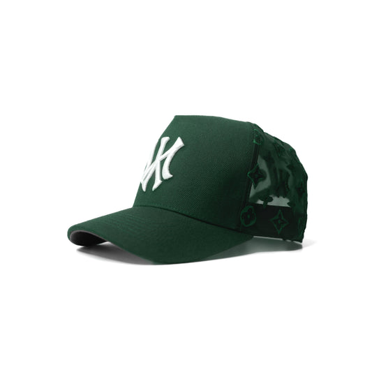 Gorra snapback verde con monograma de NY