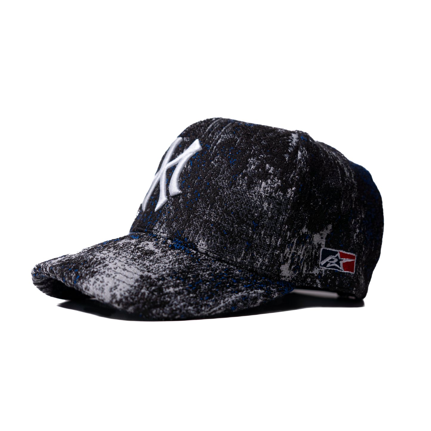 NY - Gorra snapback negra de lana texturizada