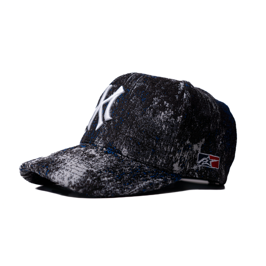 NY - Texture Wool Black Snapback
