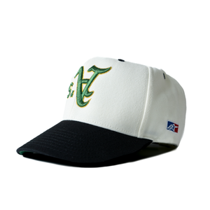 A's - Cream/Black Snapback