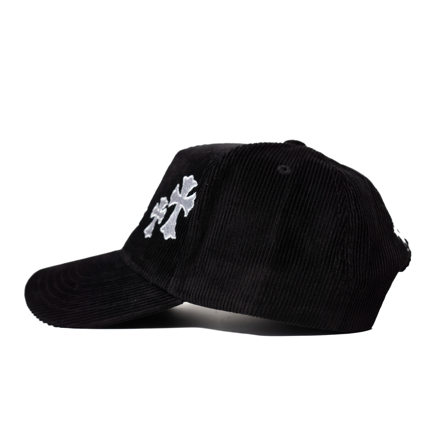 LA Cross - Gorra snapback de pana negra