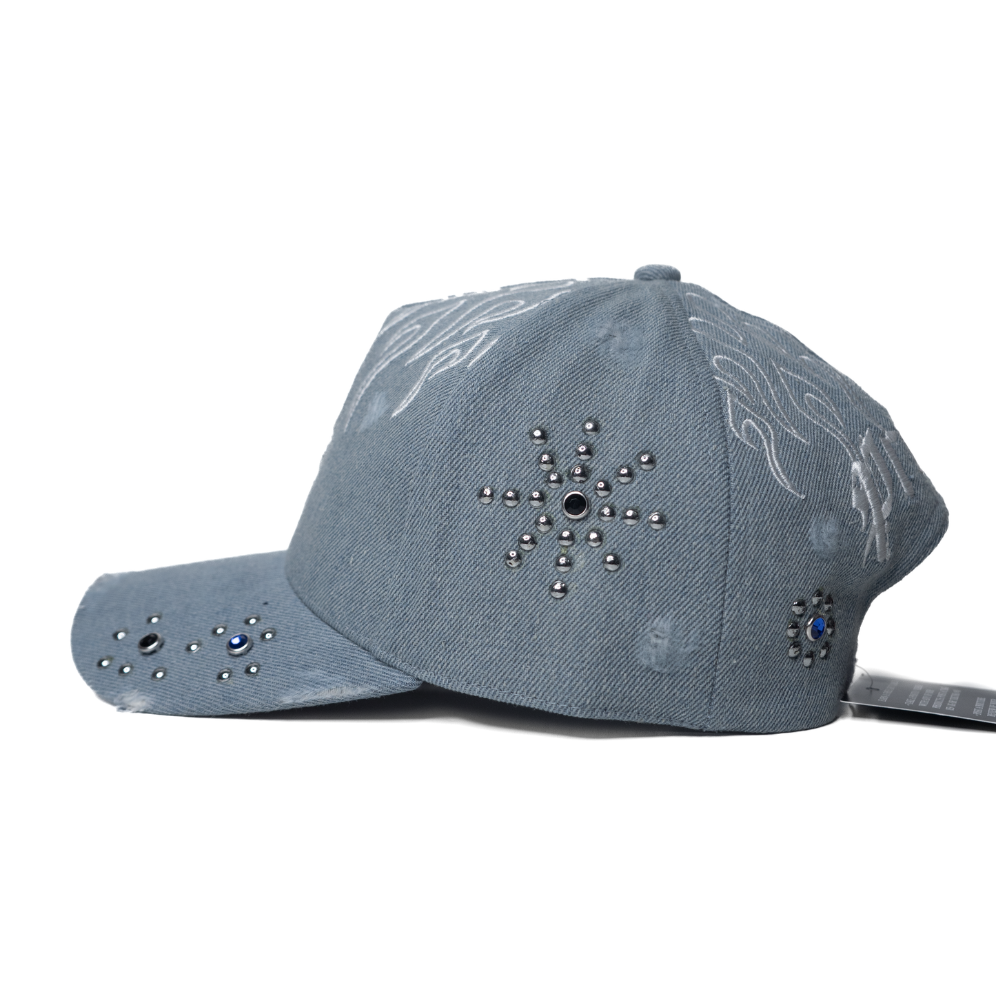P Denim Flames - Gorra con visera ajustable