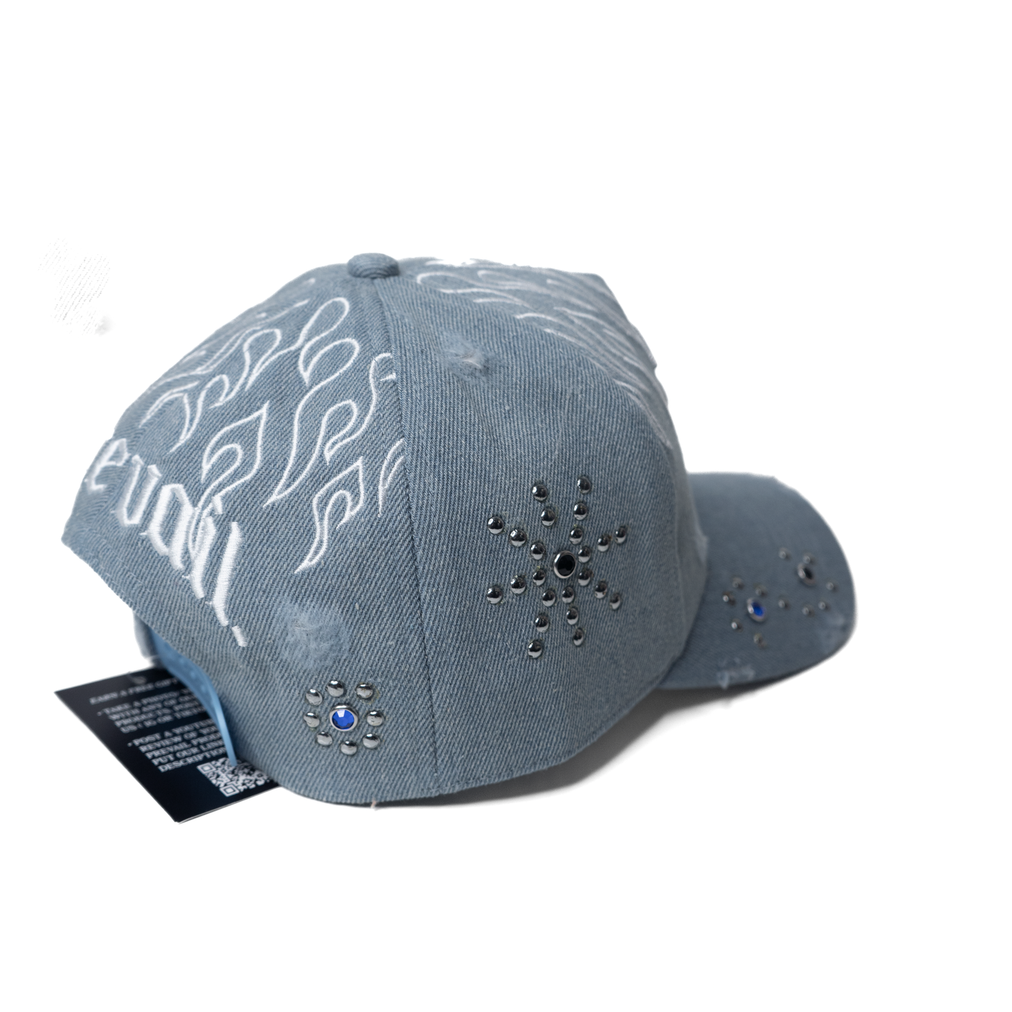 P Denim Flames - Gorra con visera ajustable