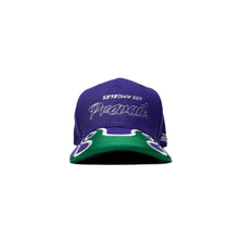 Load image into Gallery viewer, Prevail Script Purple Flames - Snapback
