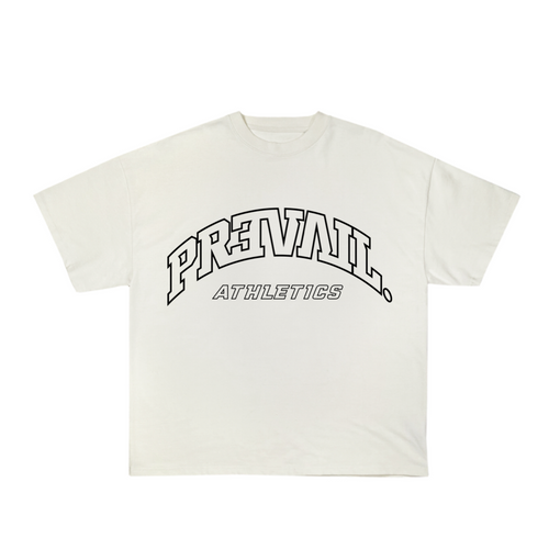 Camiseta de atletismo Stencil Prevail en color crema