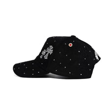 Load image into Gallery viewer, Crystal NY Cross - Black Corduroy Snapback