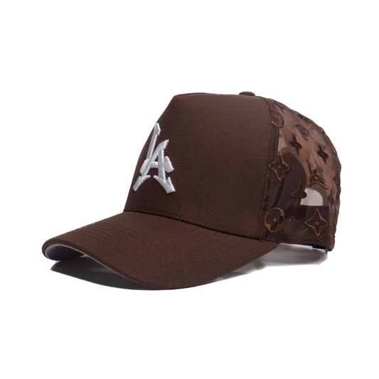 Monograma de Los Ángeles - Gorra marrón tipo snapback
