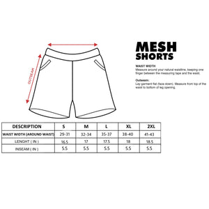 Green Flames - Mesh Shorts