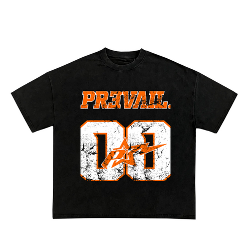 Camiseta naranja y negra Double Zero