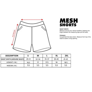 Denim Paisley - Mesh Shorts