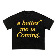 Load image into Gallery viewer, Better Me Yellow - 9oz Black Tee