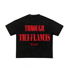 Load image into Gallery viewer, Through the flames - Red/ Black Tee